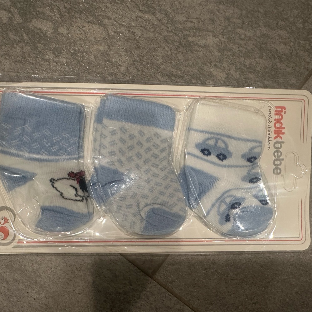 Indik Bebe Baby Socks Set - Blue and White